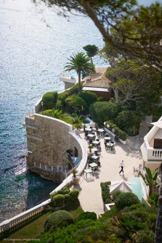 Cap Estel restaurant La table de Patrick Raingeard Terrasse · Restaurant Gastronomique étoilé Côte d'Azur